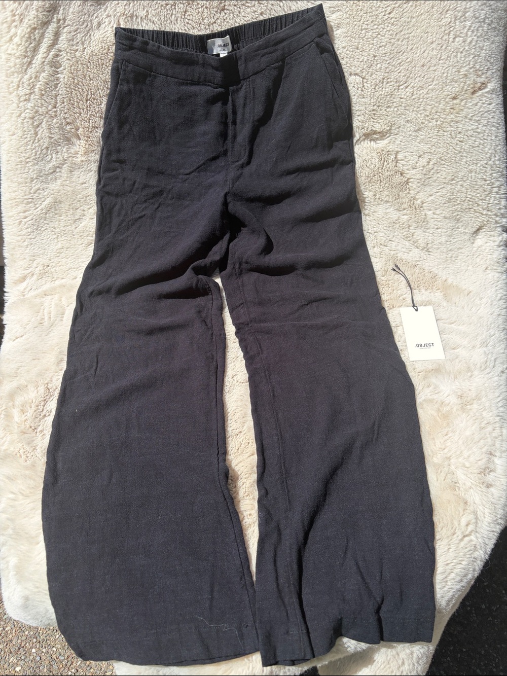 Black Wide-Leg Women's Pants